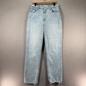 Abercombie & Fitch 90s Straight‎ Ultra High Rise Jeans Womens 14R/ 32 Blue Denim